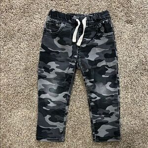 Boys Grey Camouflage Denim Pants